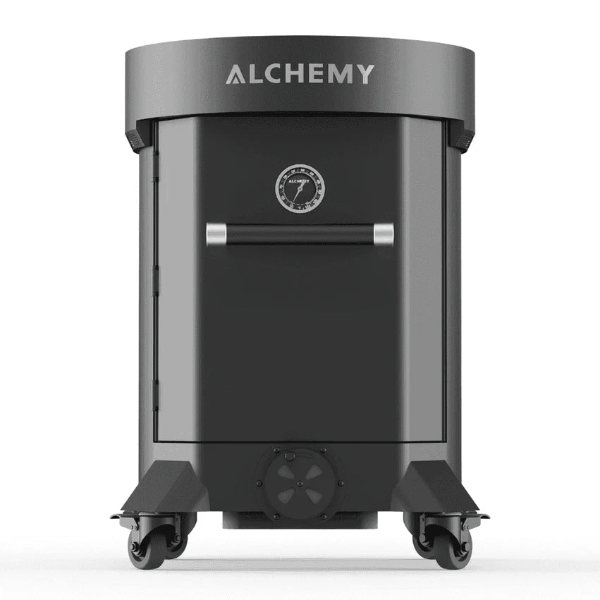 Alchemy 24" Smoker, Grill, & Plancha 3 - in - 1 Black in Black