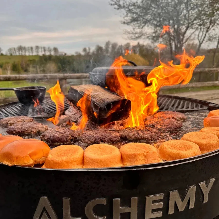 Alchemy 24" Smoker, Grill, & Plancha 3 - in - 1 Black in Black