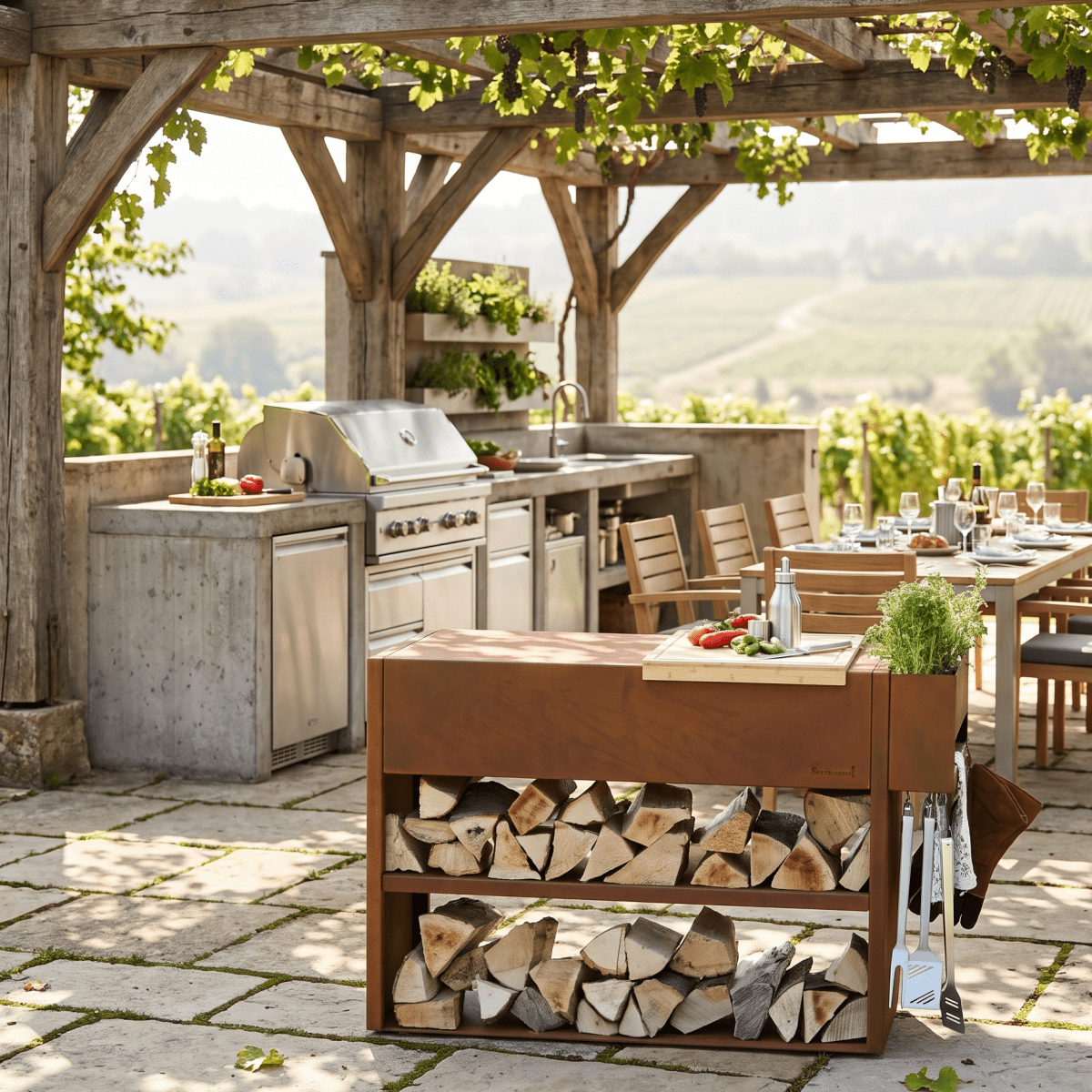 Barbecook Buddy Workstation in Corten Steel in Corten Steel