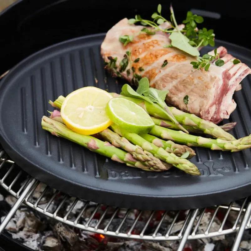 Barbecook Contact Plate for Charcoal Barbecue – Enameled Cast Iron in Black