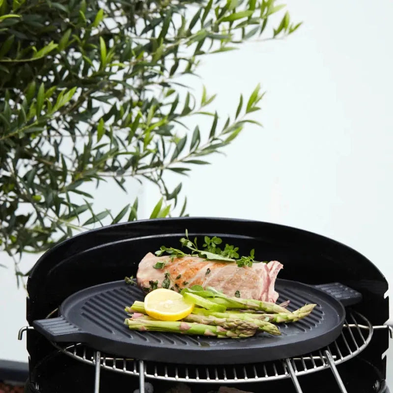 Barbecook Contact Plate for Charcoal Barbecue – Enameled Cast Iron in Black