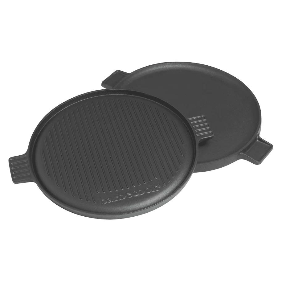 Barbecook Contact Plate for Charcoal Barbecue – Enameled Cast Iron in Black