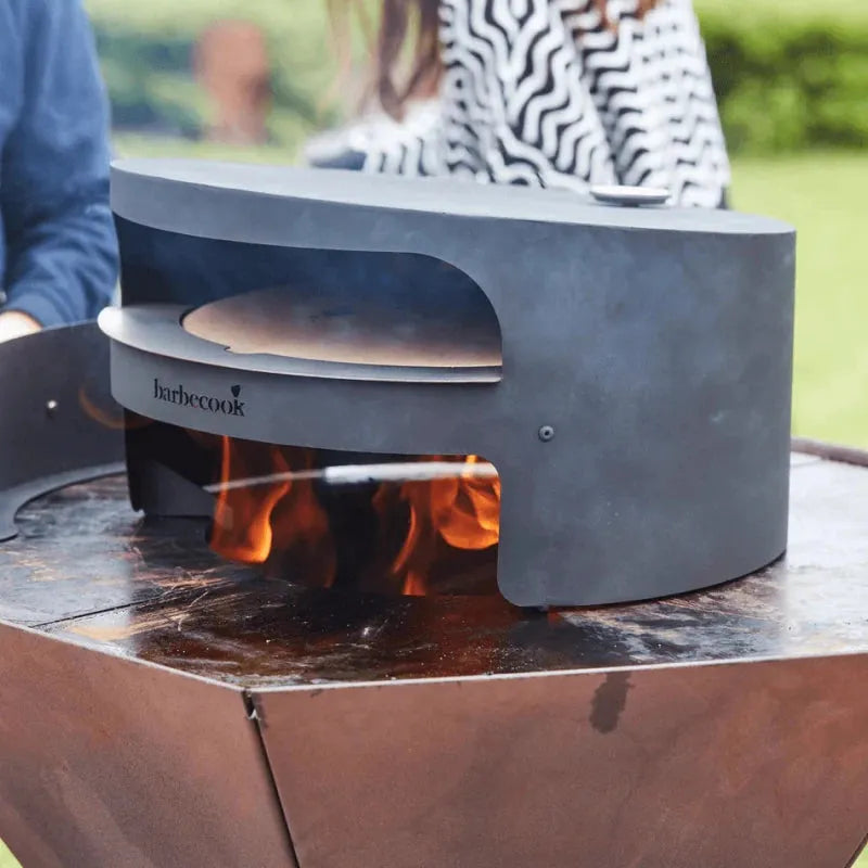 Barbecook Dynamic Centre Wood Fired Pizza Oven in Black Stainless Steel