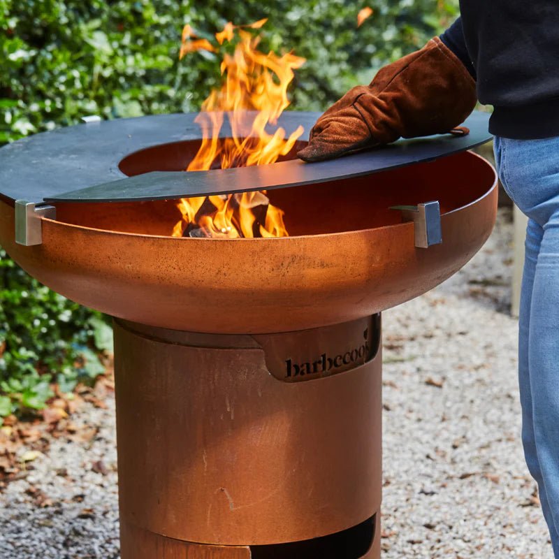 Barbecook Jack Pro 75cm Corten Plancha Grill in Corten Steel