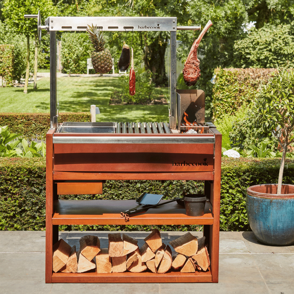 Barbecook Pedro Asado Barbecue – Corten and Stainless Steel in Corten and Stainless Steel