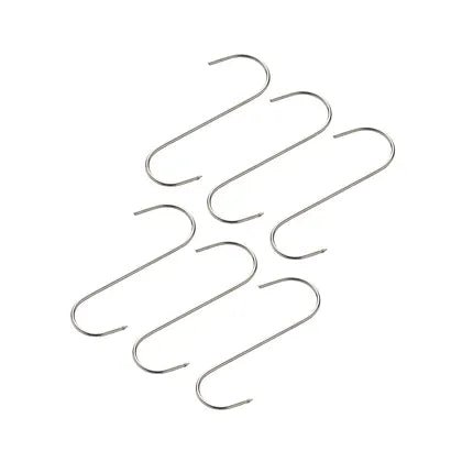 Barbecook Set of 6 Smoking Hooks in Steel