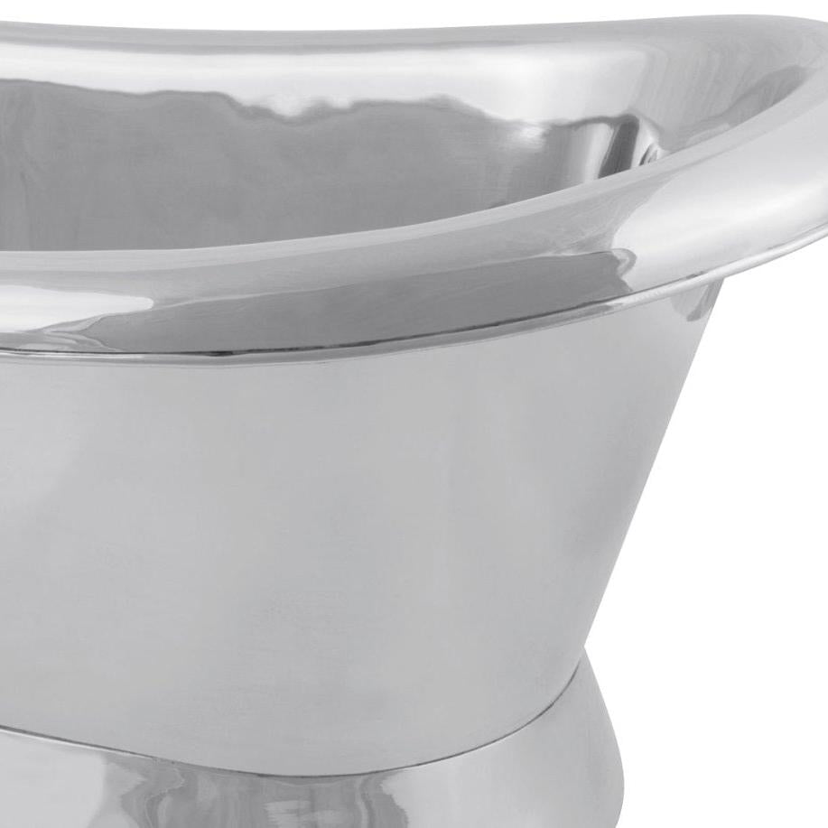 Hurlingham Copper Bateau Basin With Roll Top and Plinth Nickel Interior - Ice Cold Spice | Nickel Interior Copper H275 x W650 x D350
