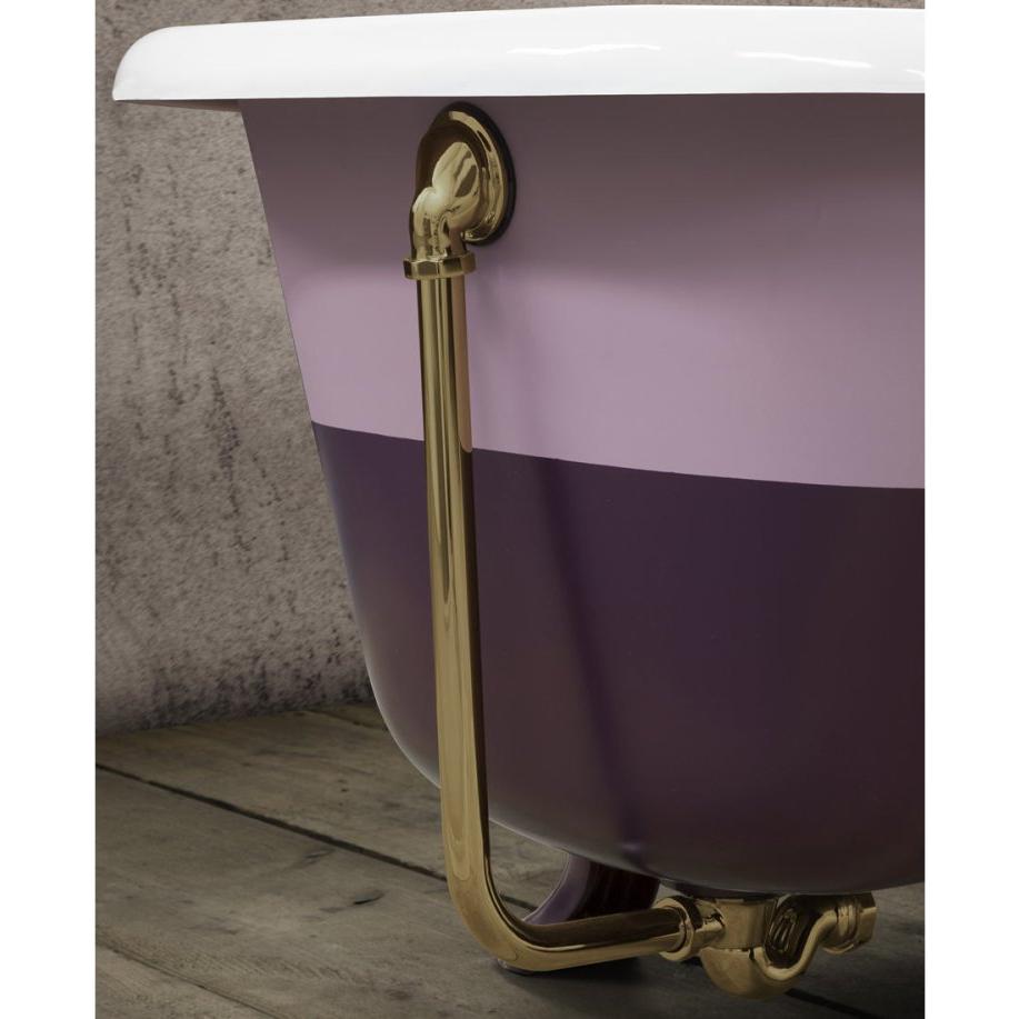 Hurlingham Exposed Bath Waste - Ice Cold Spice | Nickel H880 x W52 x D600