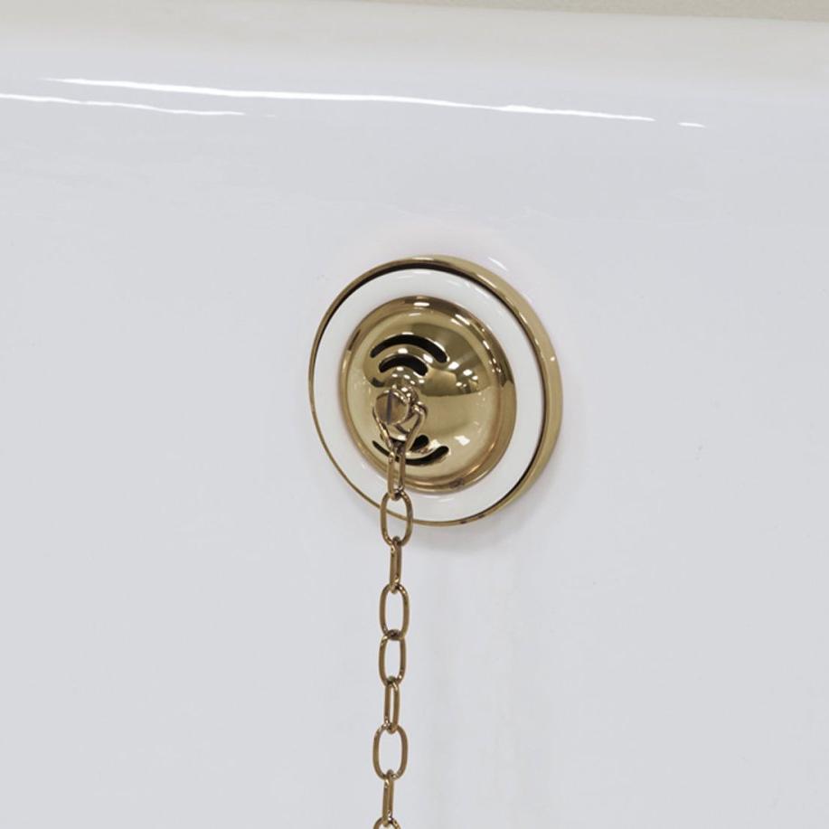Hurlingham Exposed Bath Waste - Ice Cold Spice | Nickel H880 x W52 x D600