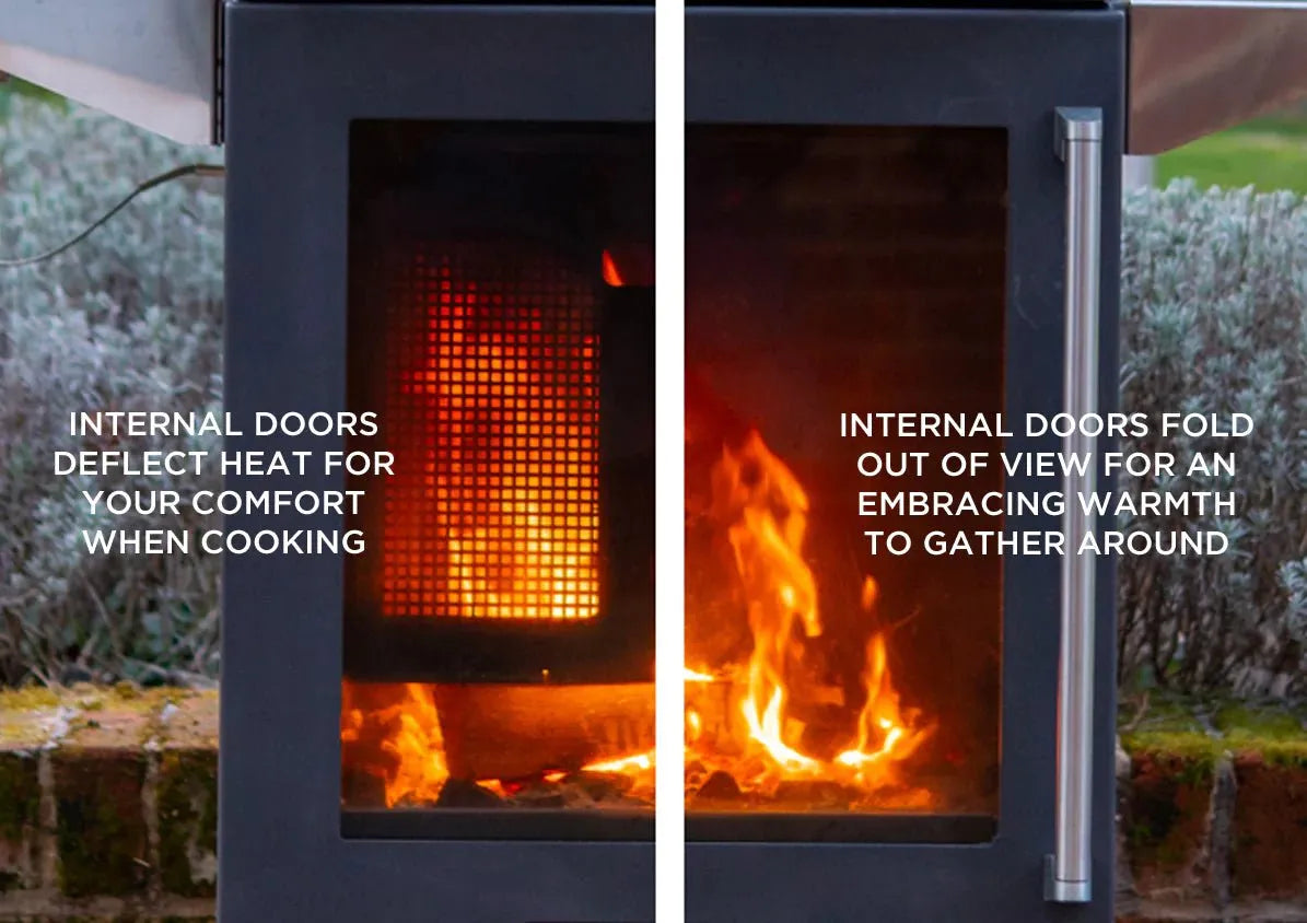 BBQUBE Outdoor Grill and Heater in Black