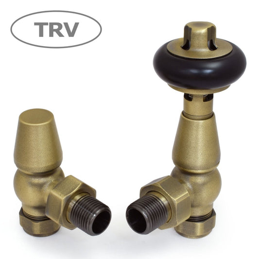 Belgravia TRV and Lockshield Valve Set | 9 colours in Old English Brass