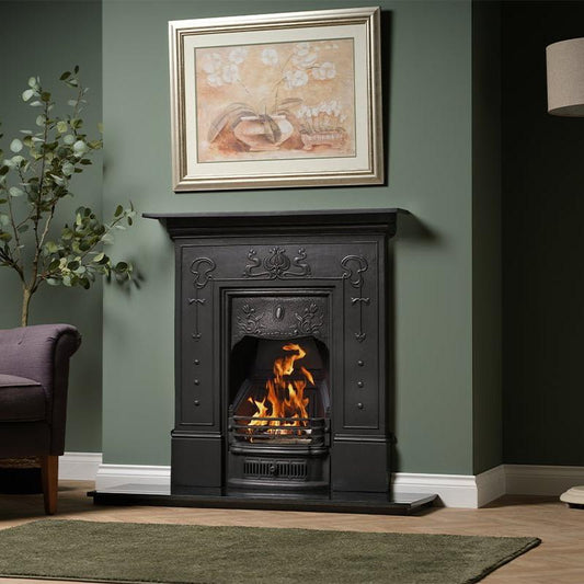 Carron Bella Cast Iron Combination Fireplace - fireplace - Ice Cold Spice | Black H106 x W104
