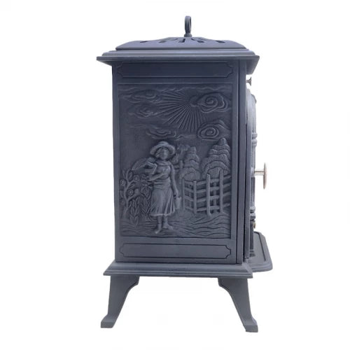 ScandiFlames Bergen Cast Iron Freestanding Bioethanol Fireplace