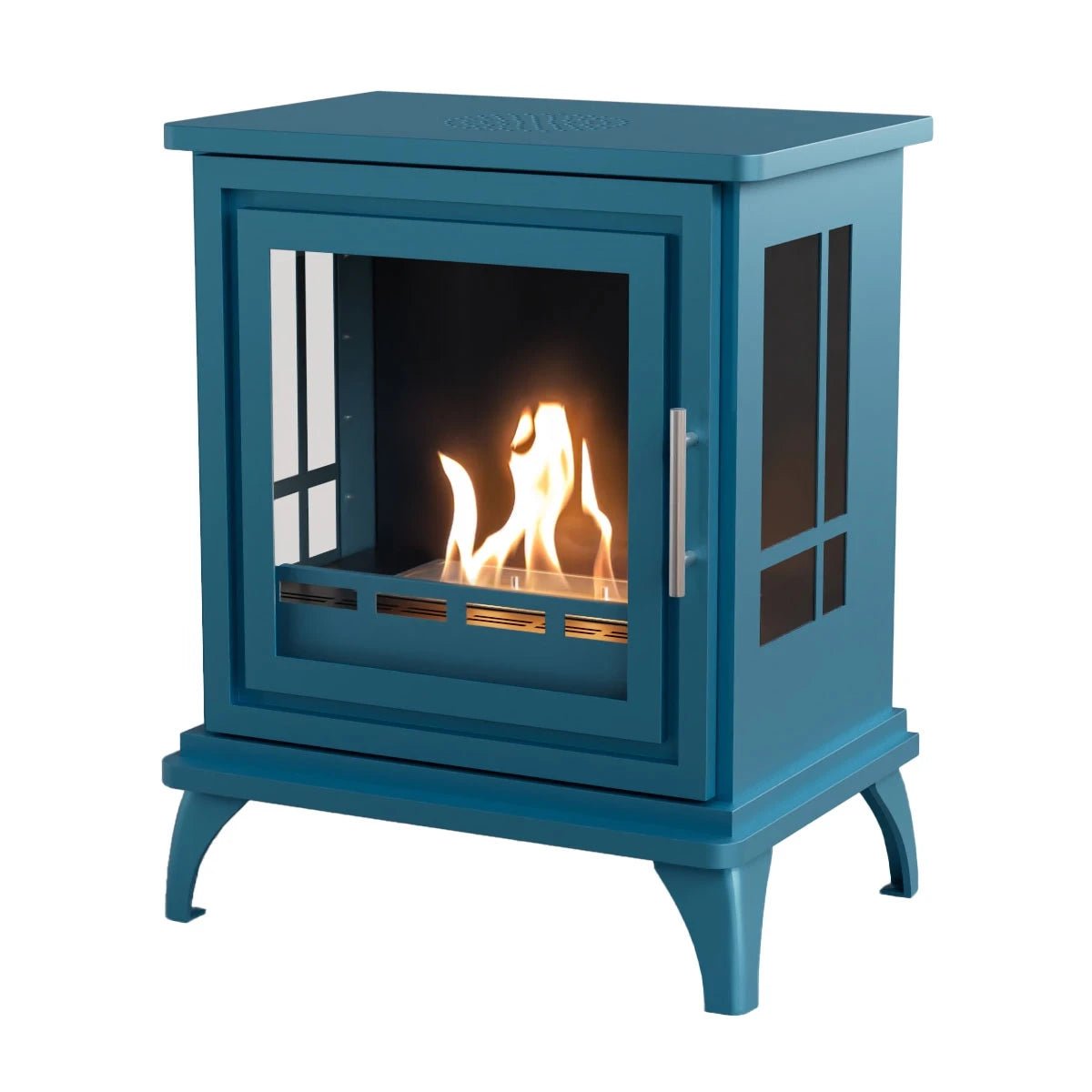 Scandiflames Nashville Bioethanol Freestanding Fireplace - indoor fireplace - Ice Cold Spice | Blue