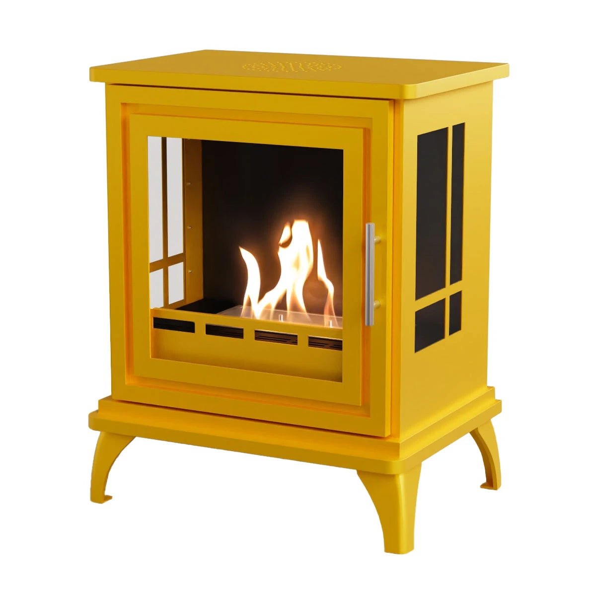 Scandiflames Nashville Bioethanol Freestanding Fireplace - indoor fireplace - Ice Cold Spice | Yellow