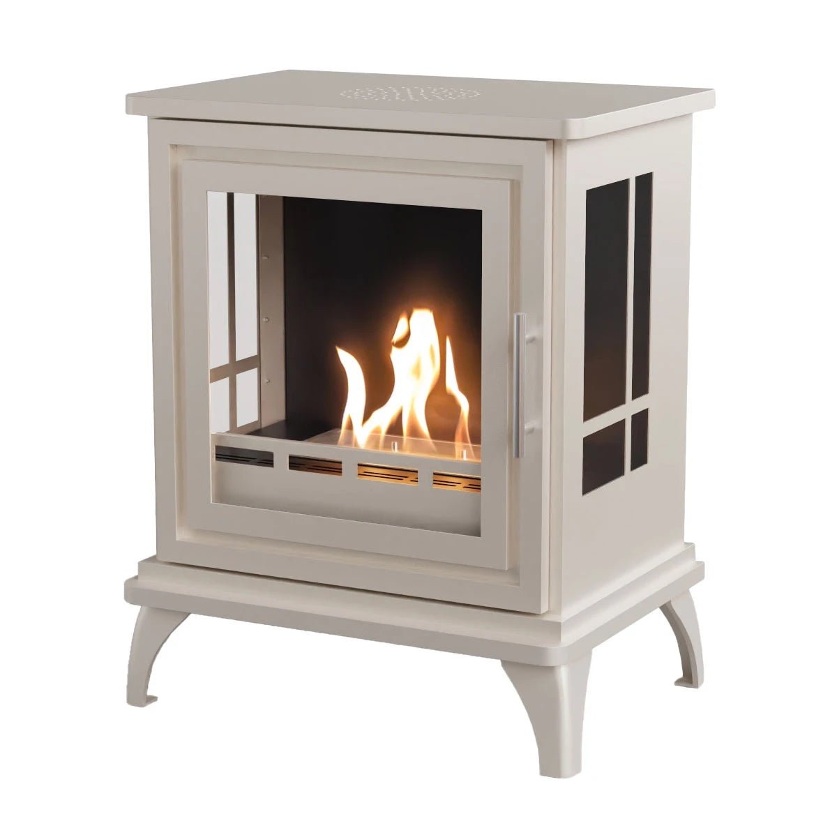 Scandiflames Nashville Bioethanol Freestanding Fireplace - indoor fireplace - Ice Cold Spice | Oyster White