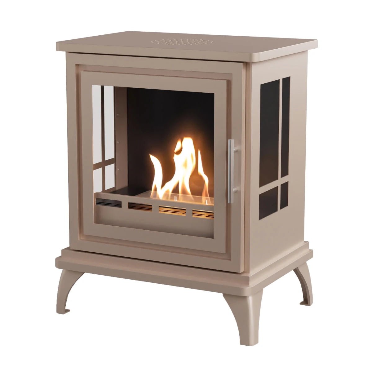 Scandiflames Nashville Bioethanol Freestanding Fireplace - indoor fireplace - Ice Cold Spice | Grey Beige