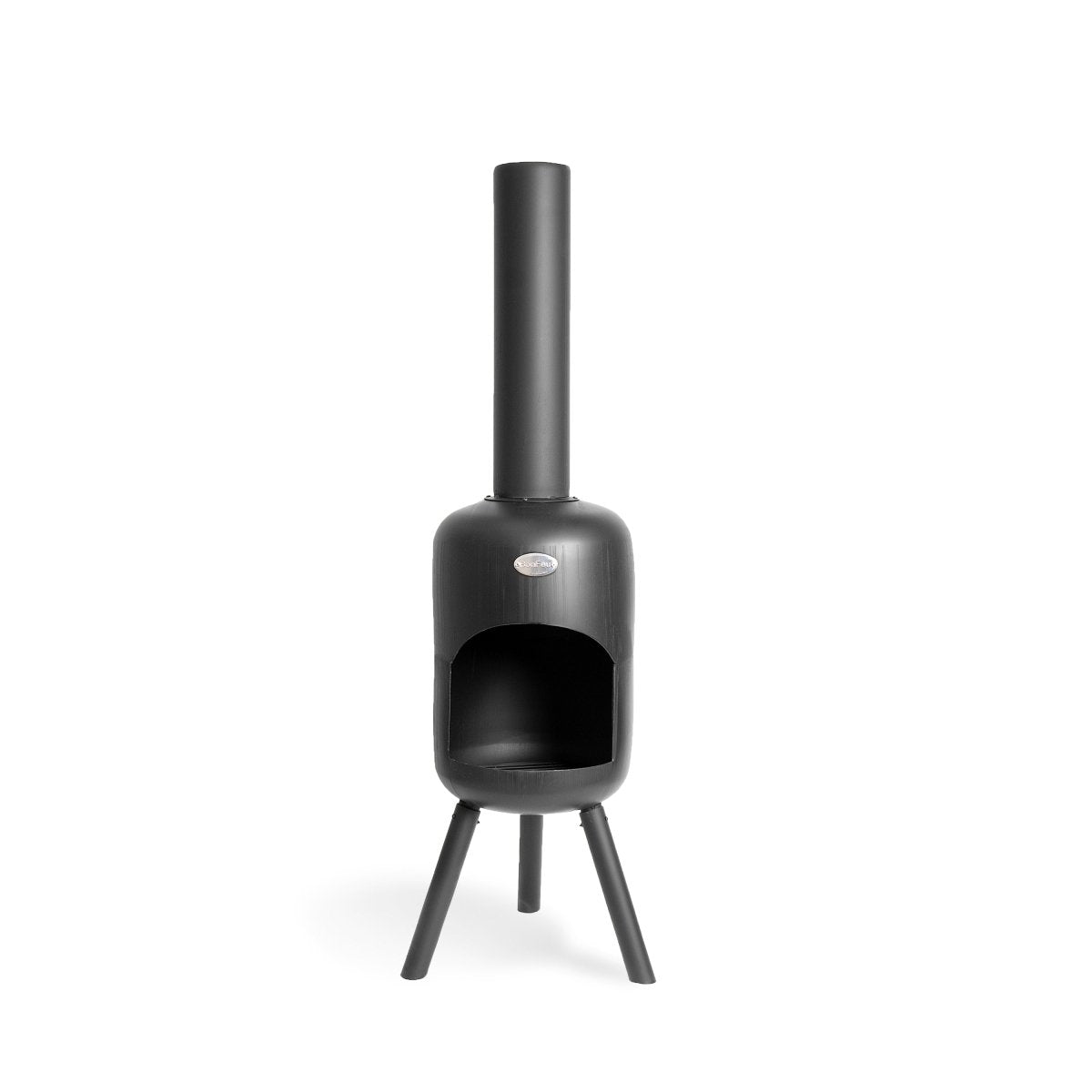 BonFeu BonBini Black Steel Outdoor Fireplace in Black