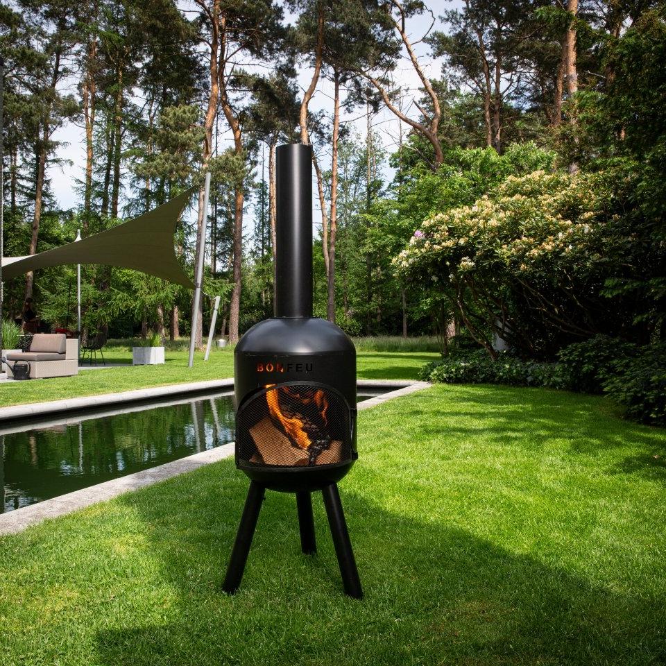 BonFeu BonBono Outdoor Fireplace in Black