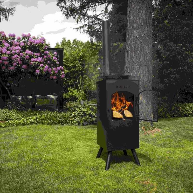 BonFeu BonCarre Outdoor Fireplace in Black