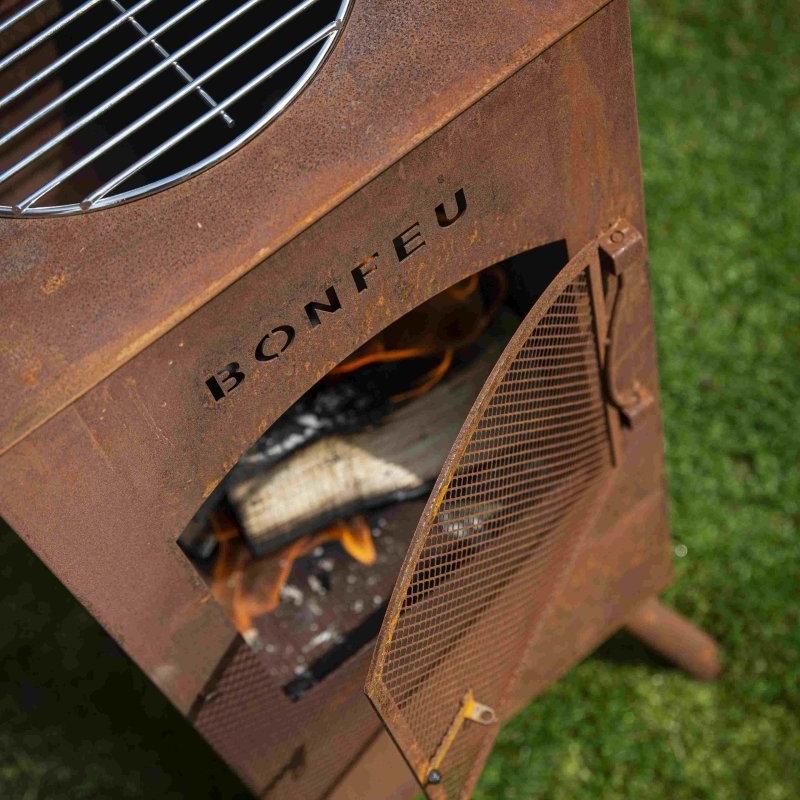 BonFeu BonCarre Outdoor Fireplace in Black
