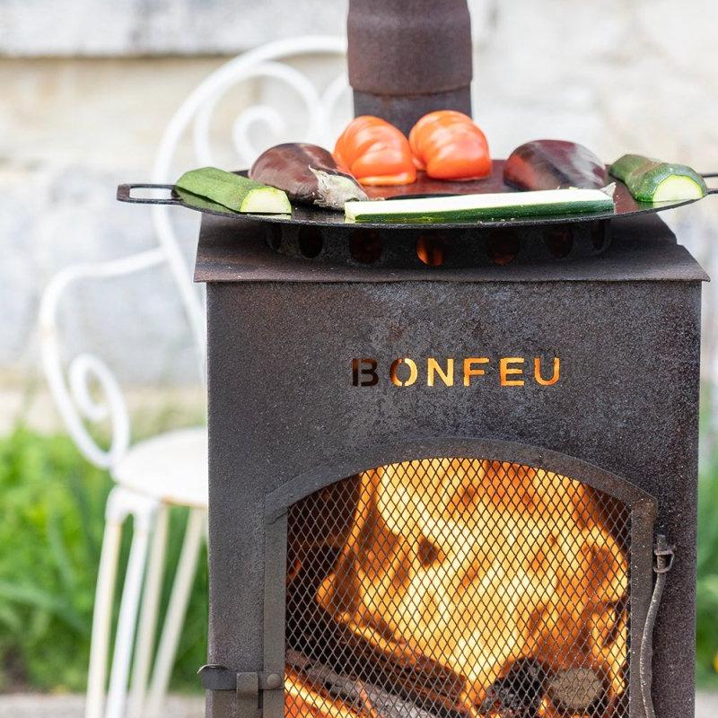 BonFeu BonCarre Outdoor Fireplace in Black
