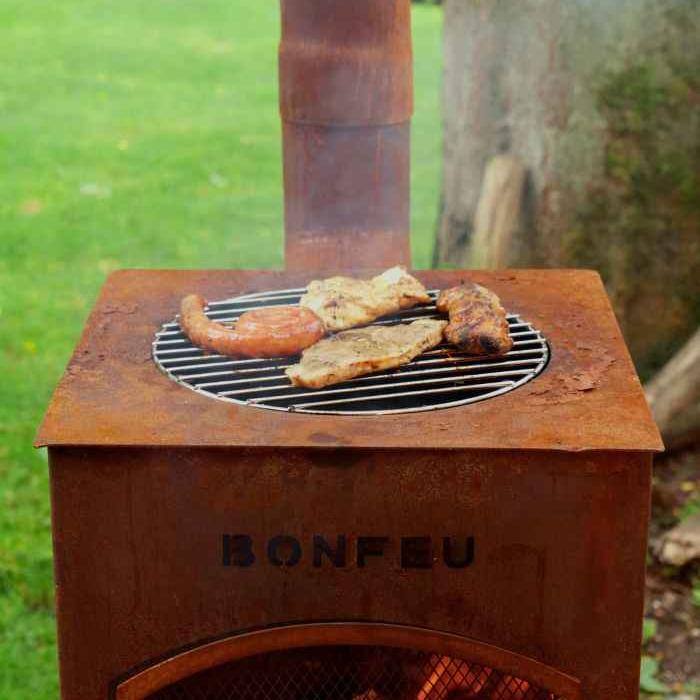 BonFeu BonCarre Outdoor Fireplace in Black