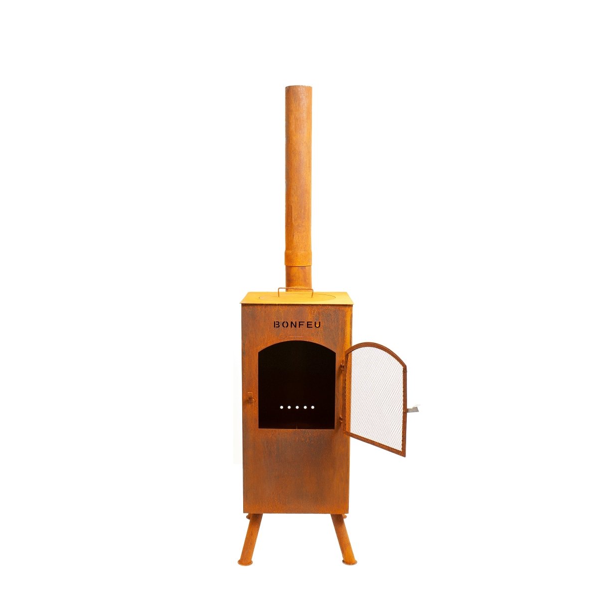 BonFeu BonCarre Outdoor Fireplace in Rust