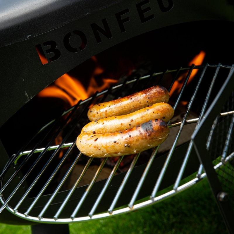 BonFeu BonGiro Black Steel Outdoor Fireplace in Black