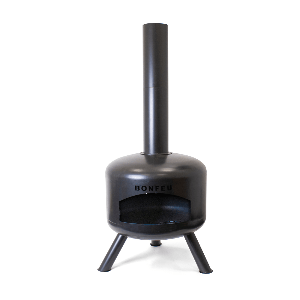 BonFeu BonGiro Black Steel Outdoor Fireplace in Black