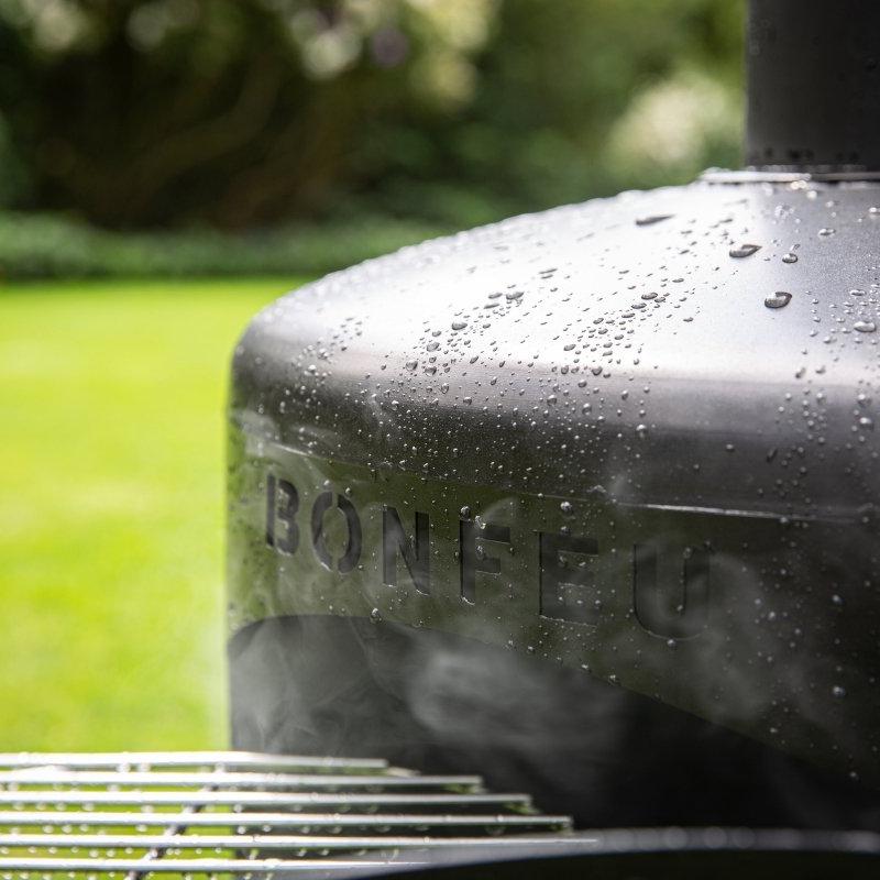 BonFeu BonGiro Black Steel Outdoor Fireplace in Black