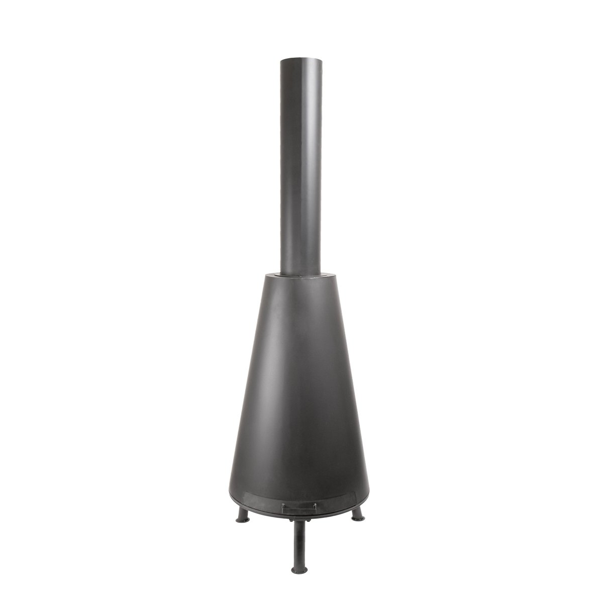BonFeu BonPyra Black Steel Outdoor Fireplace in Black