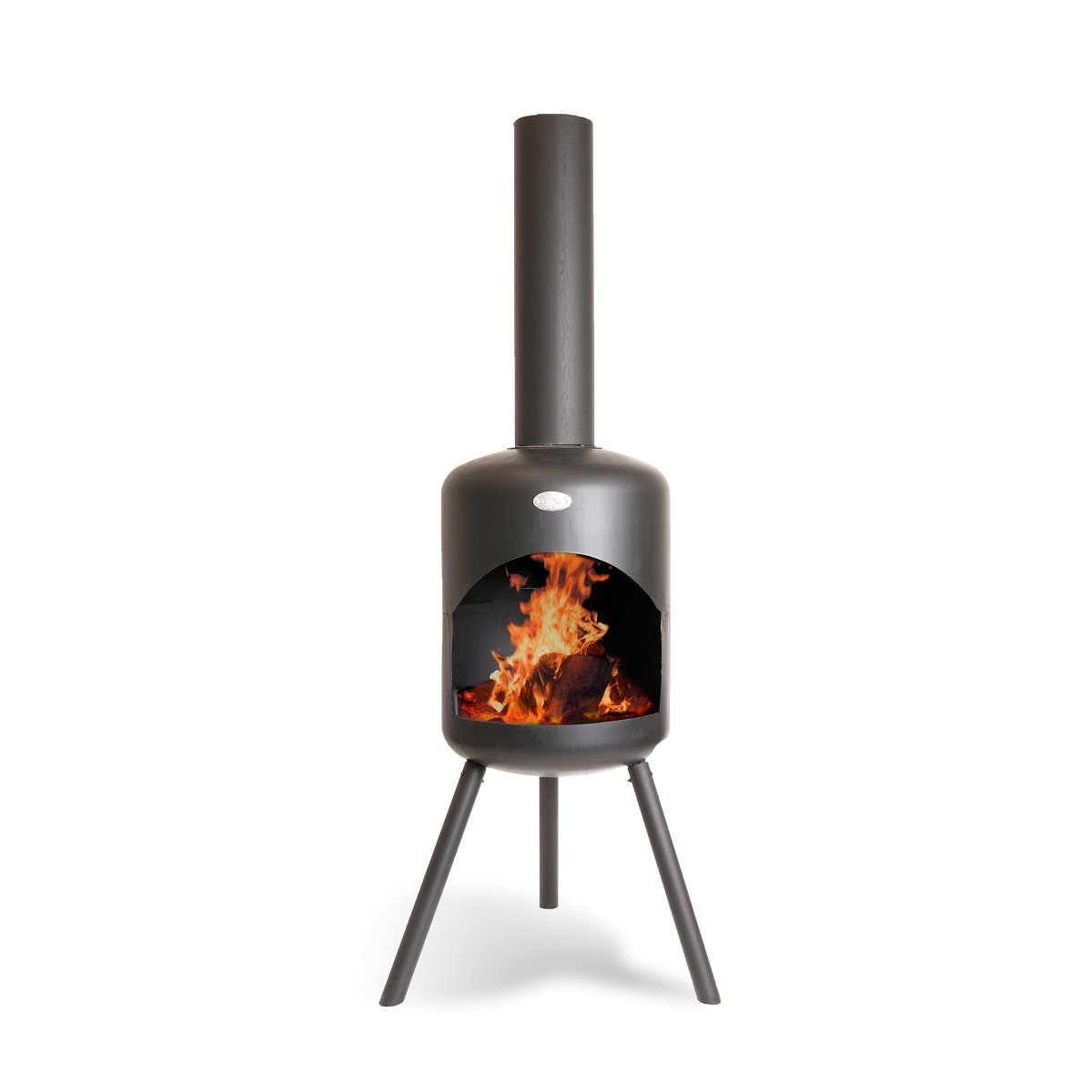 BonFeu BonSelo Black Steel Outdoor Fireplace in Black