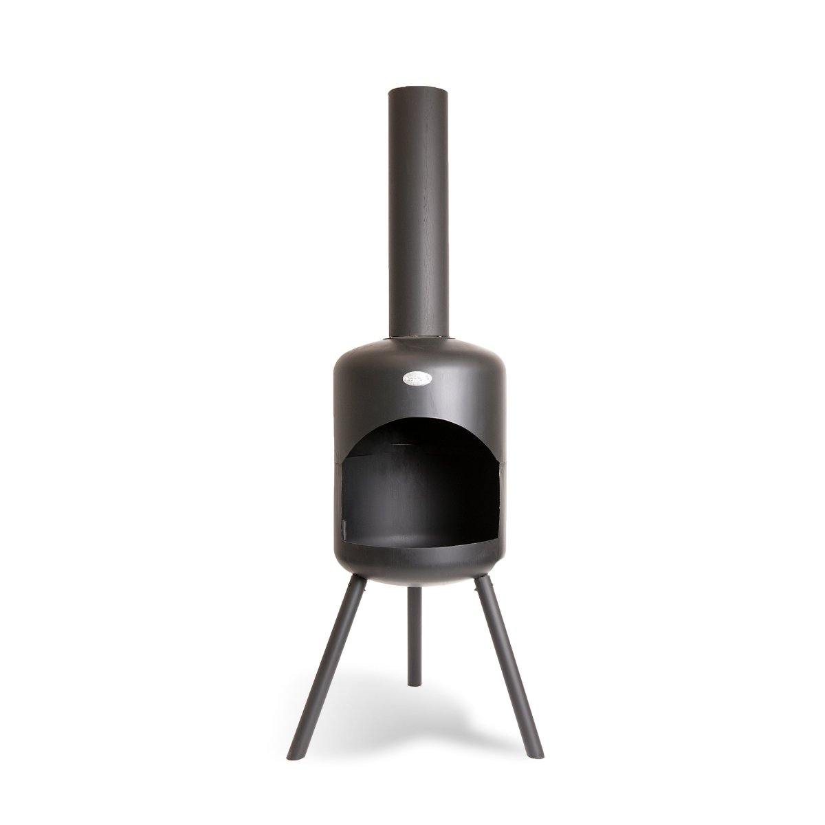 BonFeu BonSelo Black Steel Outdoor Fireplace in Black
