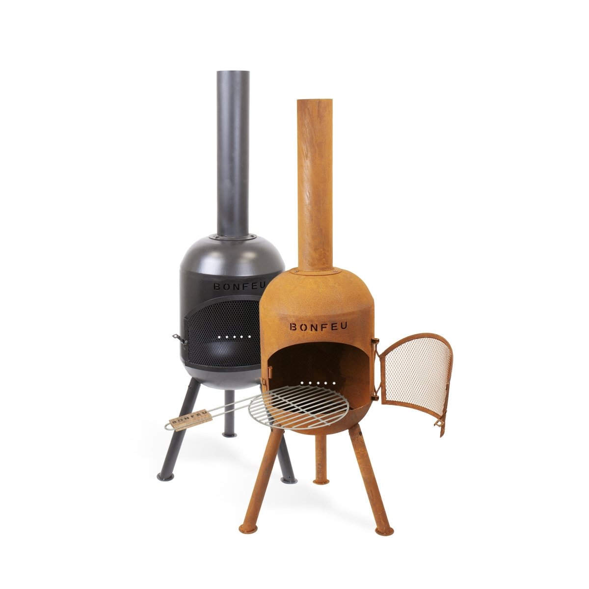 BonFeu BonSolo Outdoor Fireplace in Black
