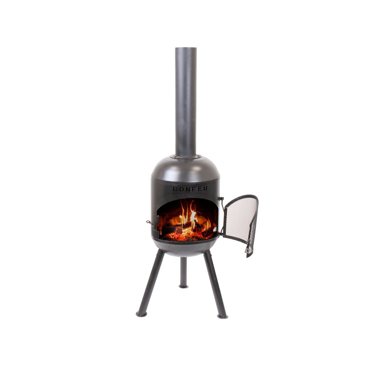 BonFeu BonSolo Outdoor Fireplace in Black