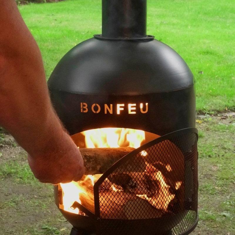 BonFeu BonSolo Outdoor Fireplace in Black