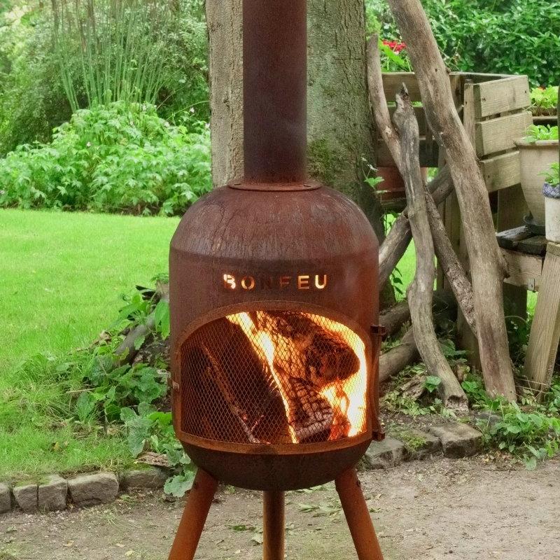 BonFeu BonSolo Outdoor Fireplace in Black