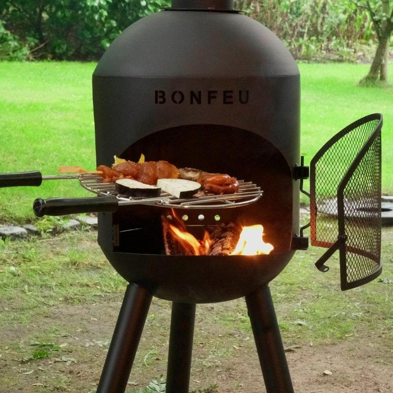 BonFeu BonSolo Outdoor Fireplace in Black