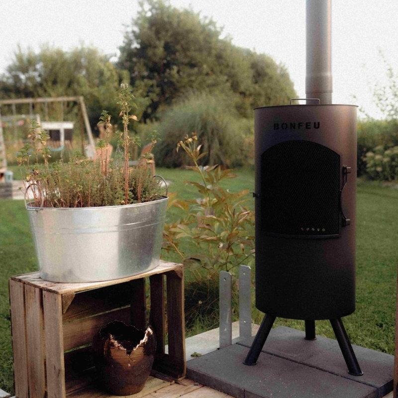 BonFeu BonTino Outdoor Fireplace in Black