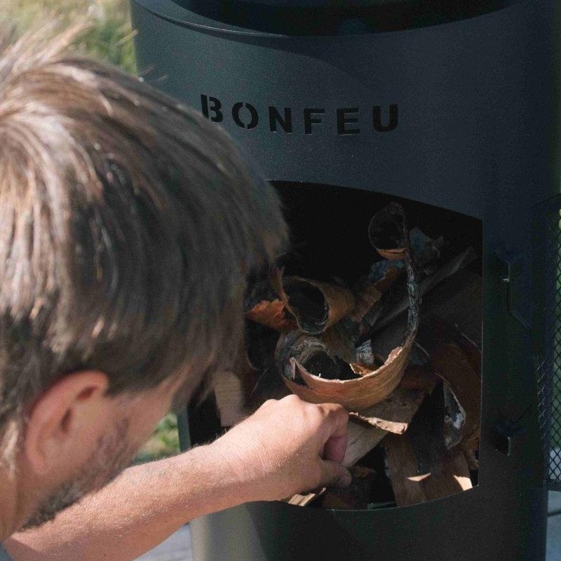 BonFeu BonTino Outdoor Fireplace in Black