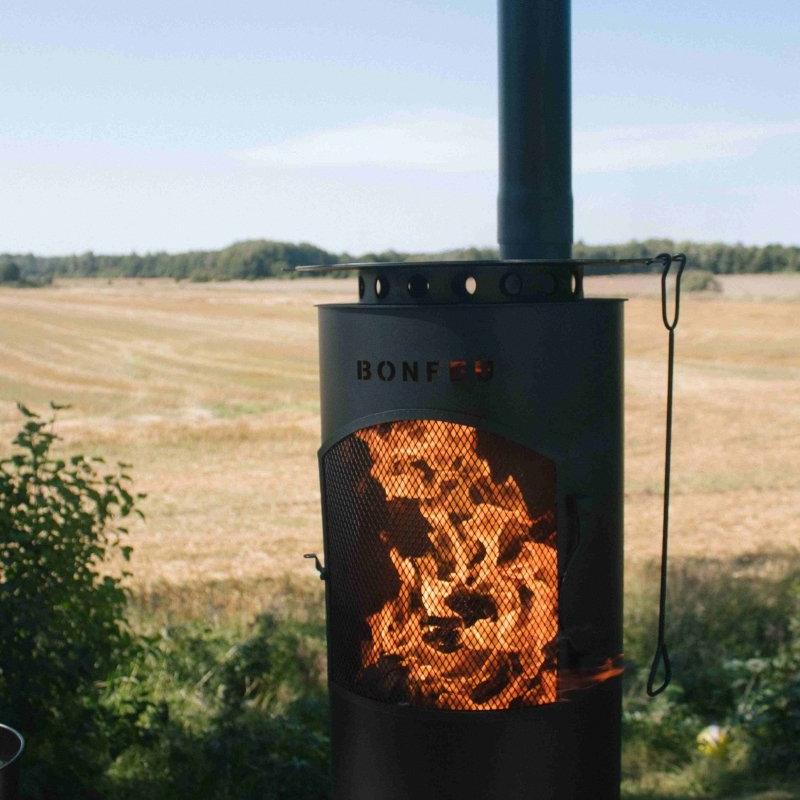 BonFeu BonTino Outdoor Fireplace in Black