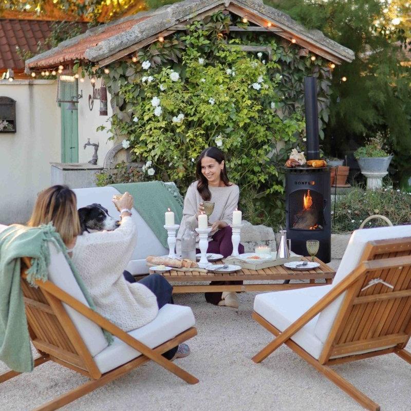BonFeu BonTino Outdoor Fireplace in Black