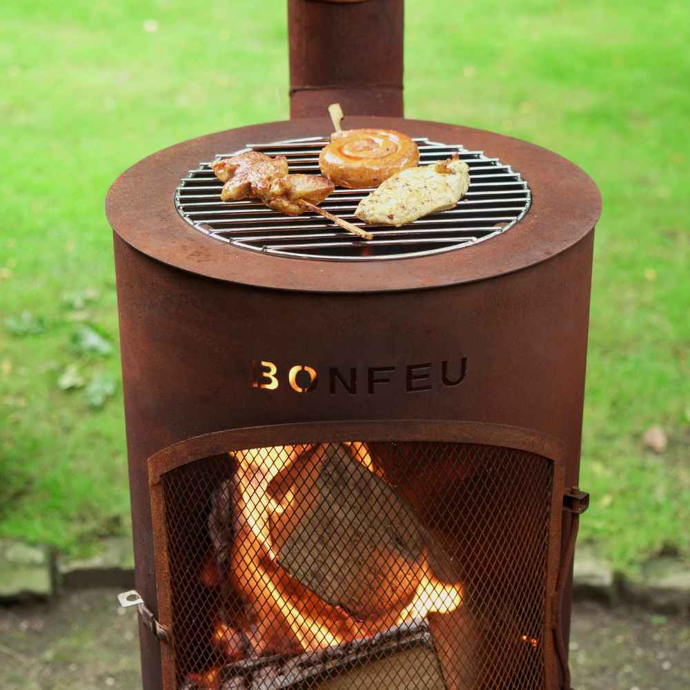 BonFeu BonTino Outdoor Fireplace in Rust