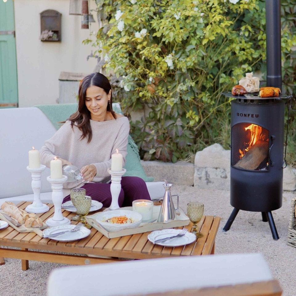 BonFeu BonTino Outdoor Fireplace in Rust