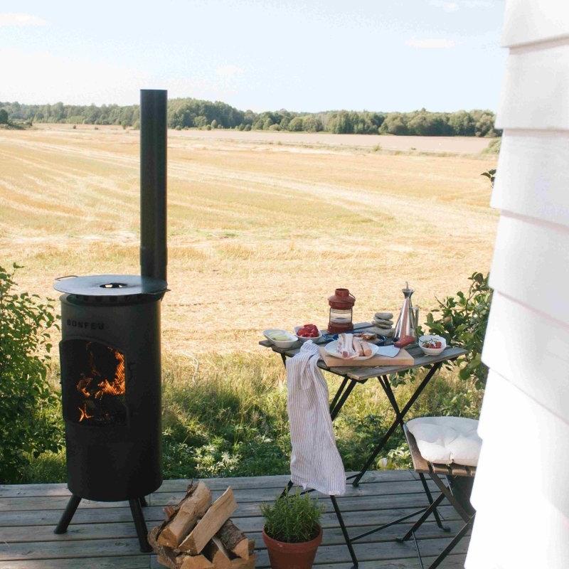 BonFeu BonTino Outdoor Fireplace in Rust