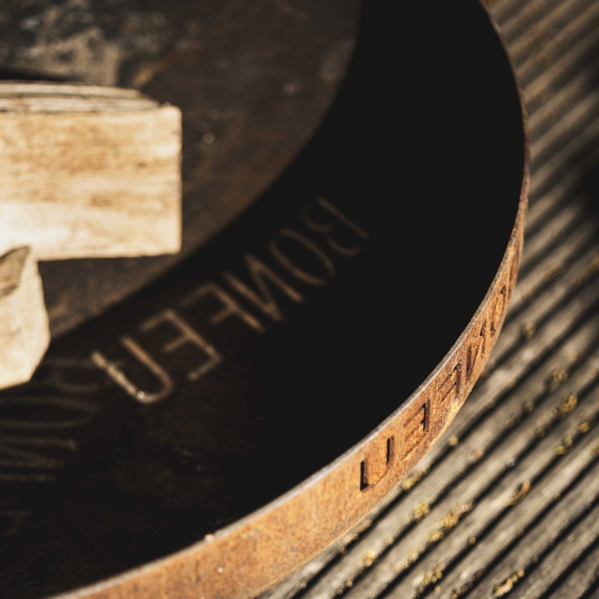 BonFeu BonBowl Corten Steel Fire Bowl Plus - Patio Heater - Ice Cold Spice | Ø60 Rusty Brown