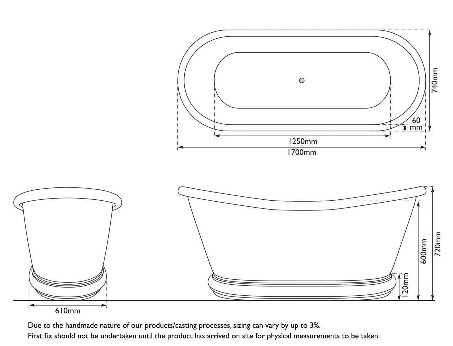 Hurlingham Baths Brass Bulle Freestanding Bath