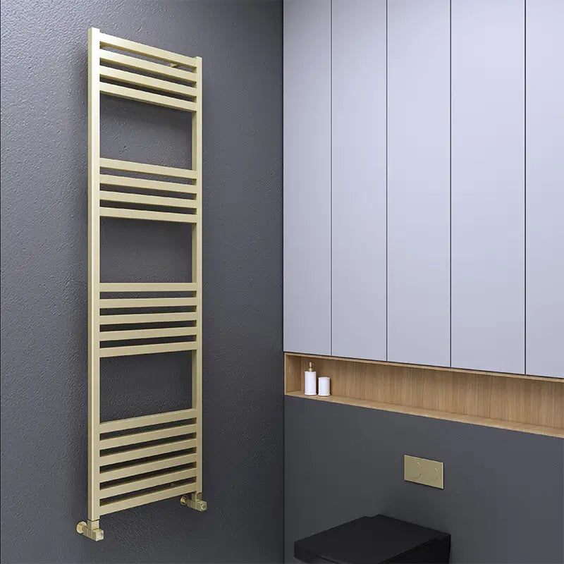 Carisa Fame Brushed Brass Bathroom Towel Radiator