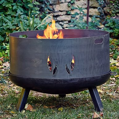 Buschbeck Decorative Fire Pit Surround 60cm in Untreated Steel